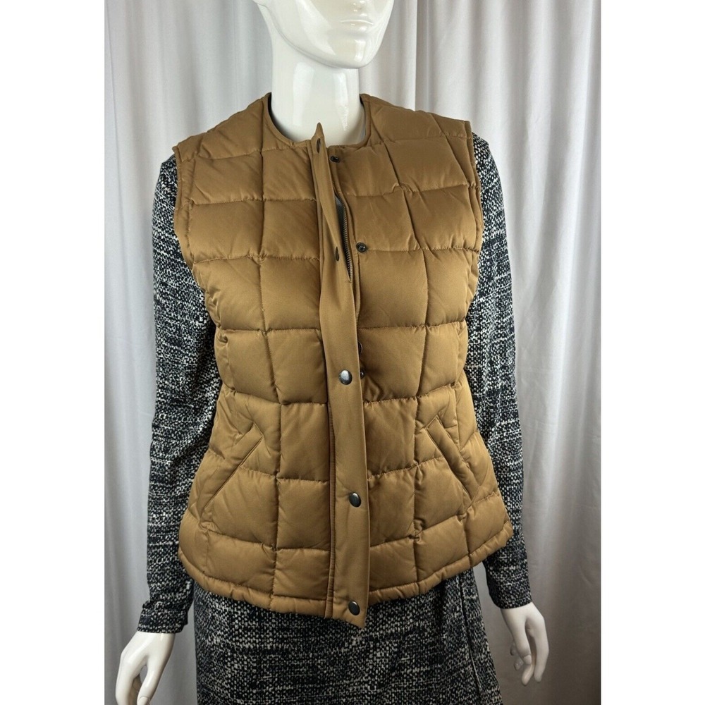 The Limited Collection Down Puffer Vest Lightweight Quilted Tan L Gorpcore 64-07